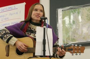 Singing at the Success Summit offered by the Initiative for Rural Innovation and Stewardship (2011)